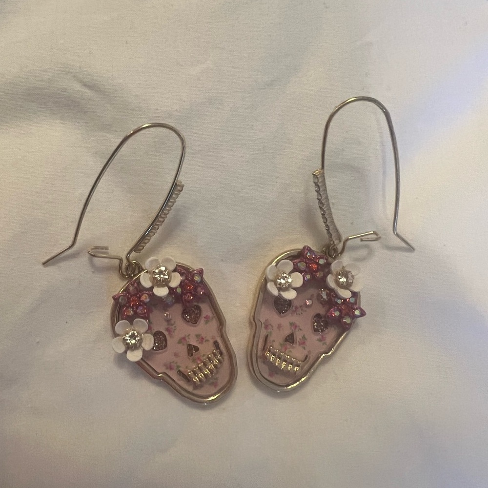 Halloween earrings - skeleton- Dia de los muertos